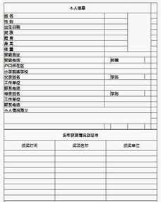 小学升初中简历制作模板八