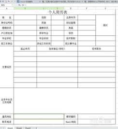 wps表格制作个人简历教程