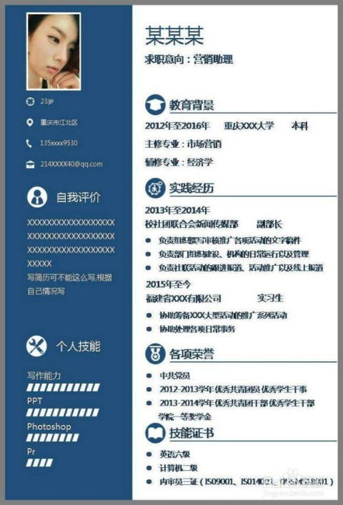 利用ppt制作个人简历