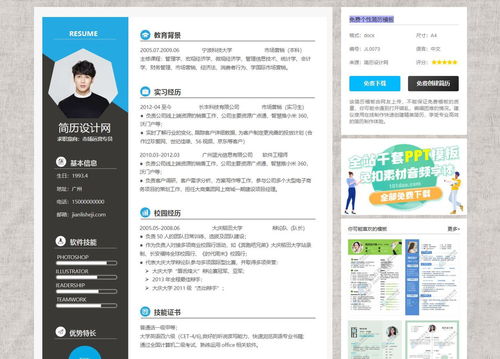 个性设计的简历模板